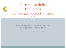 Il restauro del Palazzo della Consulta