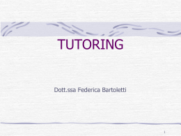 tutoring - Federica Bartoletti