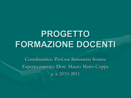 Bilancio progetto formazione docenti 2010-2011