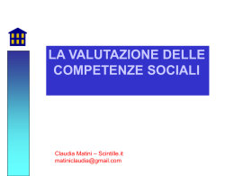 la valutazione delle competenze sociali