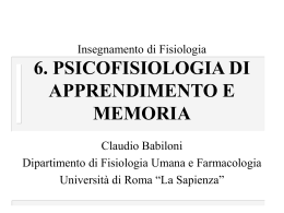 Psicofisiologia di apprendimento e memoria