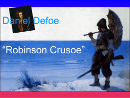 Daniel Defoe “Robinson Crusoe” - Istituto Professionale di Stato "G