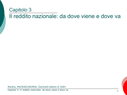 Il reddito nazionale: da dove viene e dove va