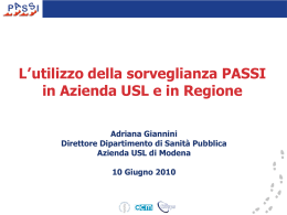 L`abitudine al fumo nella popolazione adulta ed aspetti