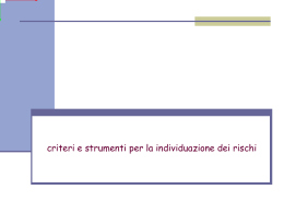 Il documento del rischio
