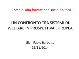 un confronto tra sistemi di welfare in prospettiva europea