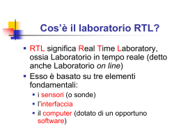 Introduzione al laboratorio RTL