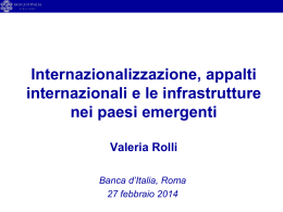 Valeria Rolli: Internazionalizzazione, appalti internazionali e le