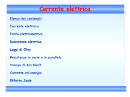 Corrente elettrica - Liceo Statale Rinaldo d`Aquino