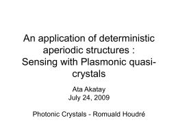 deterministic aperiodic structures