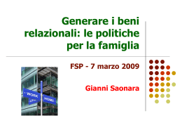 Le politiche per la famiglia
