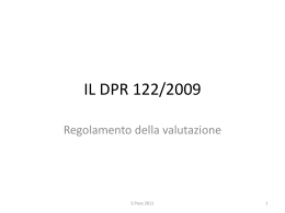 IL DPR 122/2009