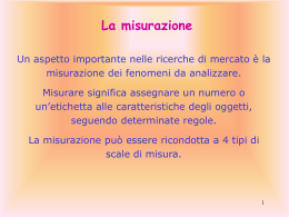 Le scale di misura