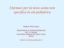 Sedativi della Tosse (S. MIceli Sopo)