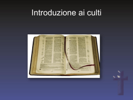 Introduzione ai culti - Chiesa Cristiana Evangelica ADI di Napoli