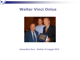 Diapositiva 1 - Walter Vinci Onlus