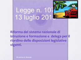 LA BUONA SCUOLA* legge n. 107/2015