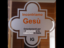 Incontriamo Ges&ugrave; - Arcidiocesi di Bari