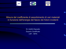 Misura del coefficiente di assorbimento di vari materiali in