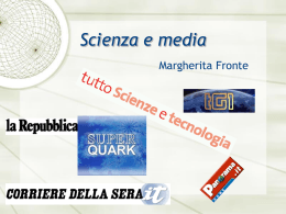 La scienza sui media in Italia
