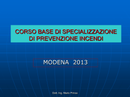 corso base di specializzazione di prevenzione incendi