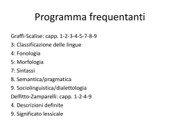 Il linguaggio come capacit&agrave; cognitiva