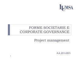 forme societarie e governance aziendale 1.