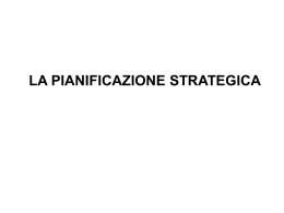 La pianificazione strategica - Università degli Studi di Messina