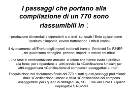 Istruzioni Compilazione 770-2015