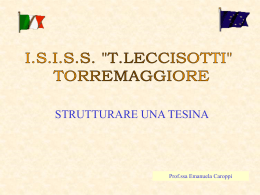 Strutturare una Tesina