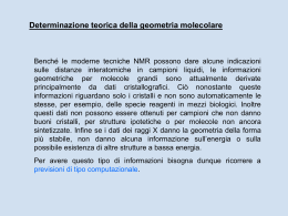 Metodi di calcolo dell`energia: meccanica quantistica