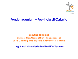 Presentazione Fondo Ingenium - Provincia di Catania e la BP