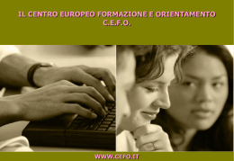 Presentazione CEFO - Dr.ssa Francesca Sirignani