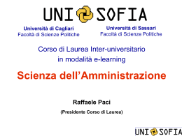 Raffaele Paci - Università degli Studi di Sassari