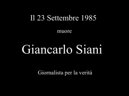 per ricordare Giancarlo Siani