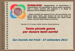 Diapositiva 1 - Associazione UniCredit Friuli per la Solidarietà Onlus