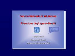 La rilevazione degli apprendimenti