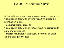 Schema di produzione testo argomentativo