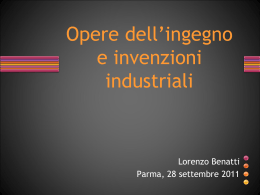 l`invenzione - Dipartimento di Economia