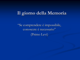 Il giorno della Memoria