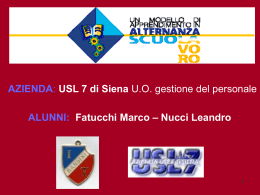 Fatucchi Marco - Nucci Leandro: Stage USL 7 di Siena