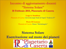 Il moto dei pianeti - Planetario di Caserta