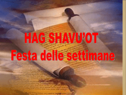 Shavuot - Pentecoste ebraica