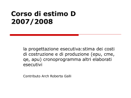Corso di estimo D 2004/2005