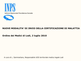 IL MEDICO CERTIFICATORE DEVE SAPERE CHE