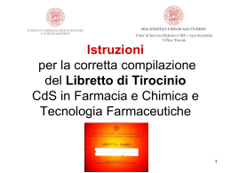 Istruzioni per la compilazione libretto tirocinio Università di Bologna