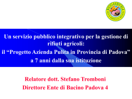 Un servizio pubblico integrativo per la gestione di