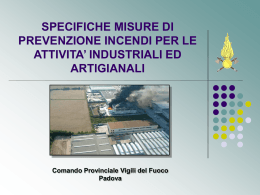 principali misure di prevenzione incendi per le attivita` industriali ed