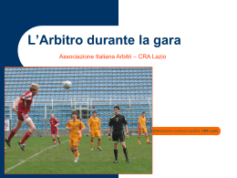 L`arbitro: prima, durante e dopo la gara - CRA
