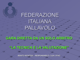 Tecnica ad 1 solo arbitro